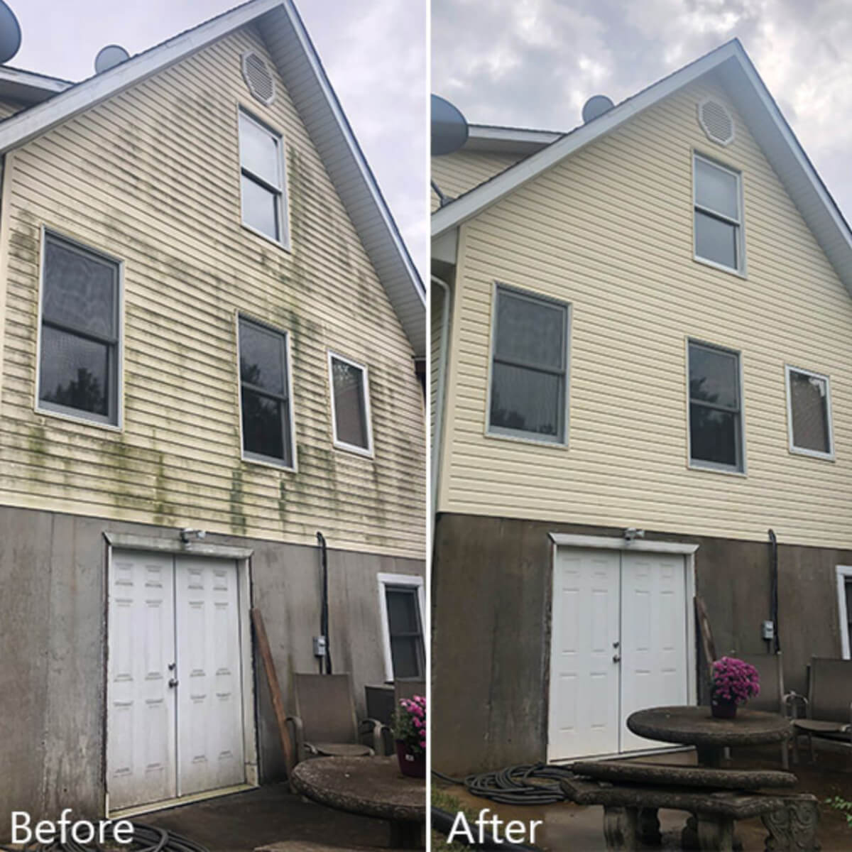 clean house siding after house washing service in loveland oh