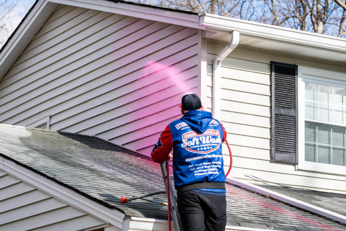 professional roof washing service for houses in loveland oh