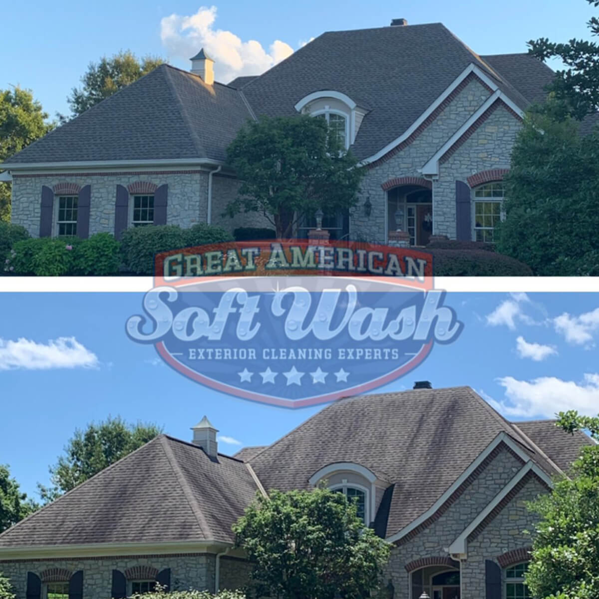 roof washing service results comparison in cincinnati oh