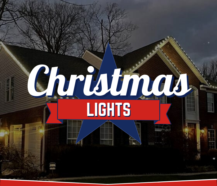 House decorated with professional Christmas lights installed by Great American Soft Wash.