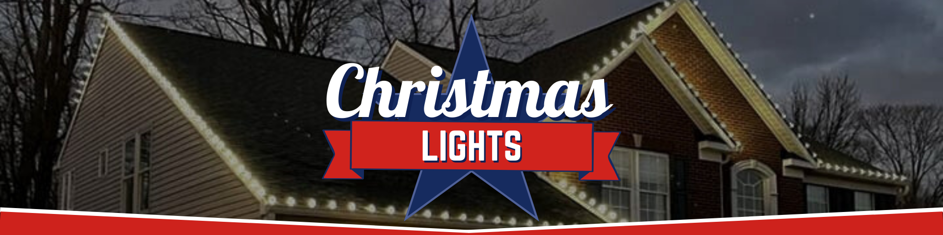 Christmas Light Installation Services | Great American Soft Wash House decorated with professional Christmas lights installed by Great American Soft Wash.