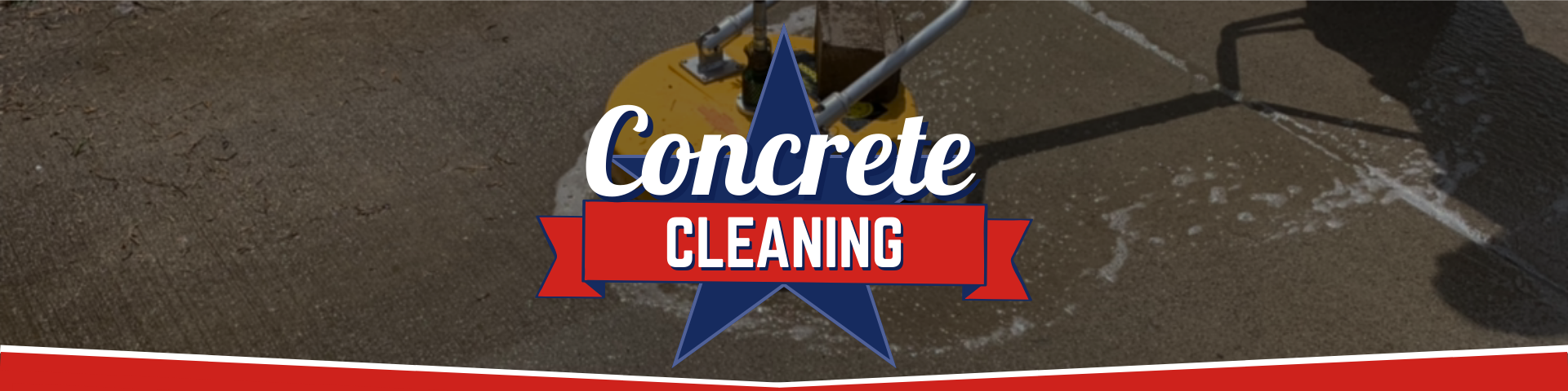 Professional Concrete Cleaning Services | Great American Soft Wash Surface cleaner being used by Great American Soft Wash technician to clean a concrete sidewalk.